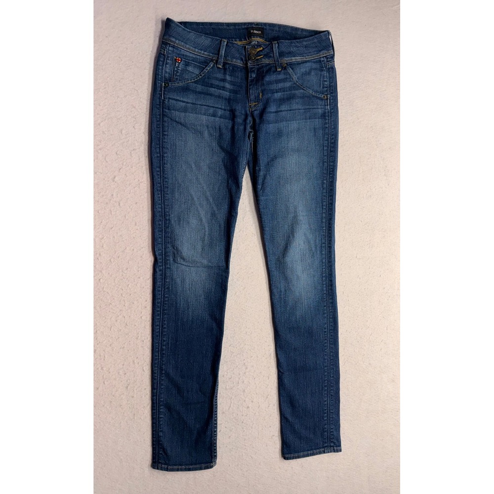 Hudson Collin Flap Skinny Jeans Ibiza Wash Blue Denim NW422ZN Size 28